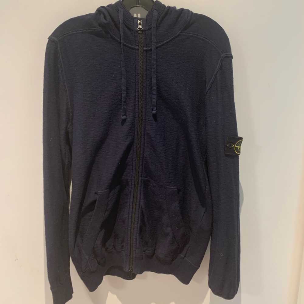 Stone island navy hoodie